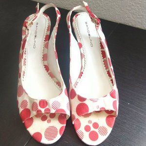 Red/White Polkadot Heels